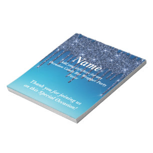 Dripping Glitter Candy Bar Wrapper Party Favours Notepad