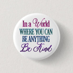 Dripping Glitter Inspirational Quote 3 Cm Round Badge