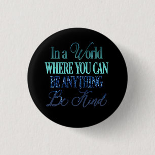 Dripping Glitter Inspirational Quote 3 Cm Round Badge
