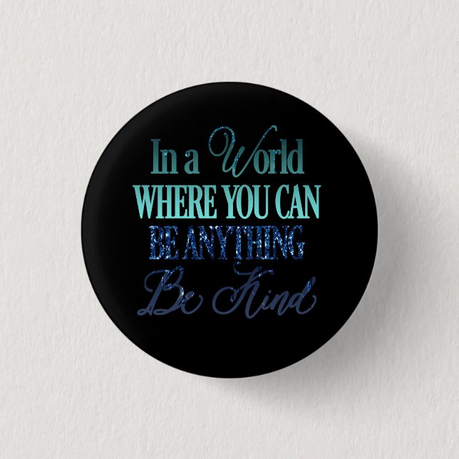 Dripping Glitter Inspirational Quote 3 Cm Round Badge (Front)
