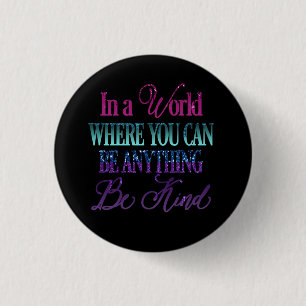 Dripping Glitter Inspirational Quote 3 Cm Round Badge