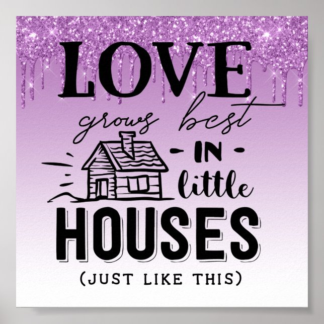 Dripping Glitter Inspirational Quote Poster (Front)