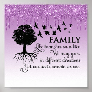 Dripping Glitter Inspirational Quote Poster