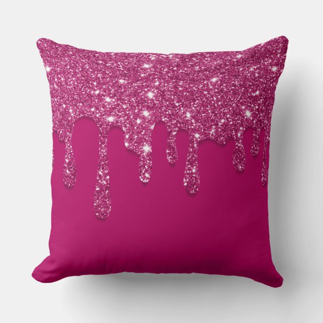 DRIPPING GLITTER THROW PILLOW (Front)