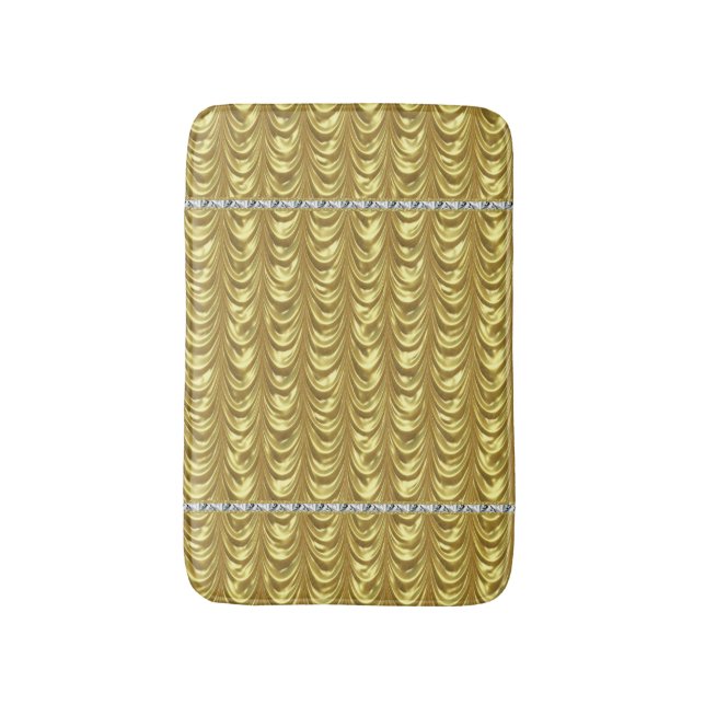 Dripping Gold Foil Pattern Bath Mat (Front Vertical)