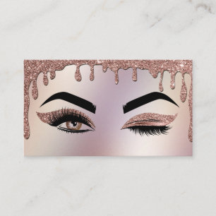 Dripping Gold Makeup artist Wink Eye Lashes Business Card