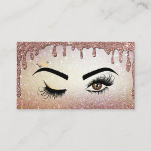 Dripping Gold Makeup artist Wink Eye Lashes Business Card