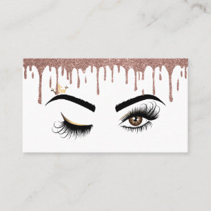Dripping Gold Makeup artist Wink Eye Lashes Business Card