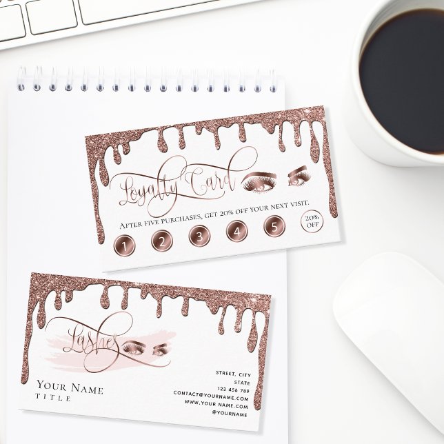 Dripping Gold Makeup loyalty card beautiful lashes (Creator Uploaded)