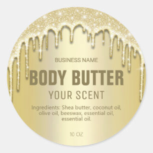Dripping Gold Shimmer Body Butter Labels