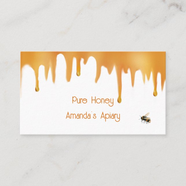 Dripping Honey Beekeeper Business Card (Front)