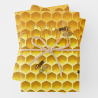 Dripping Honeycomb & Flying Honeybees