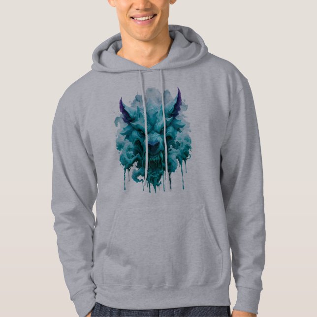 Dripping Ice Wolf Hoodie (Front)