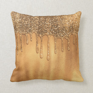 Dripping in Gold Honey Glitter Pretty Drips Cushion