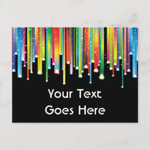Dripping Lines of Paint Postcard