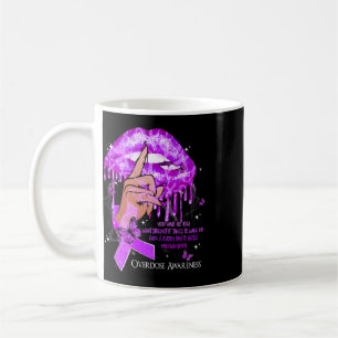 Dripping Lips Butterflies Women Overdose Awareness Coffee Mug