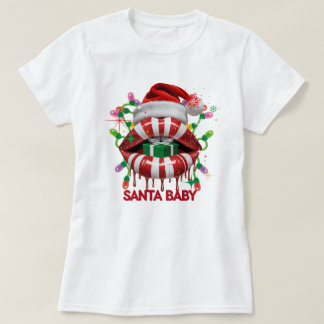 Dripping Lips Santa Baby T-Shirt