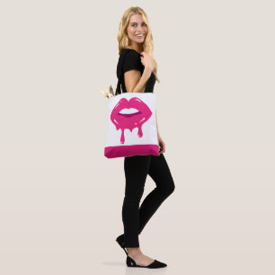 Dripping Lips Tote Bag
