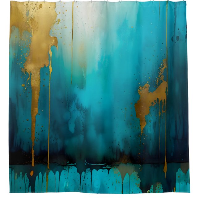 Dripping Luxury Shower Curtain (Front)