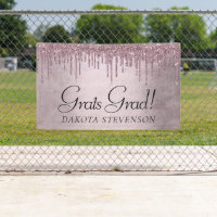 Dripping Mauve Glitter | Dusty Pink Graduation