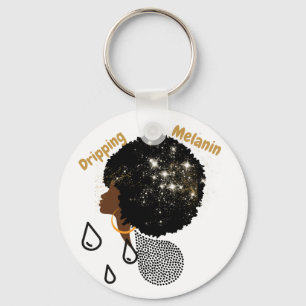 Dripping Melanin   Key Ring