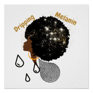 Dripping Melanin Poster