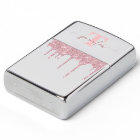 Dripping Metallic Rose Gold Glitter Monogram