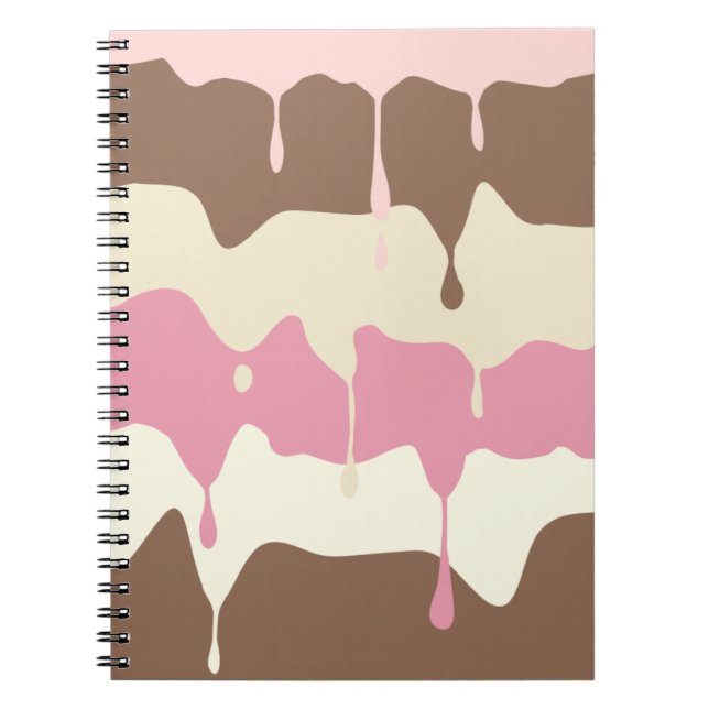Dripping Neapolitan Ice Cream Notebook (Front)