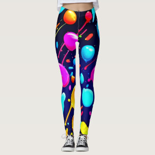 Dripping Neon Ink Aesthetic Leggings