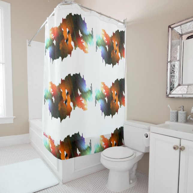 Dripping Paint and Brushes Shower Curtain (In Situ)