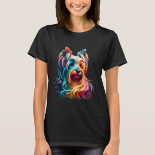 Dripping Paint Art Australian Silky Terrier Sydney T-Shirt
