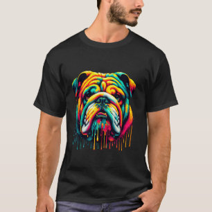 Dripping Paint Art Bulldog Bully Bulldogs T-Shirt