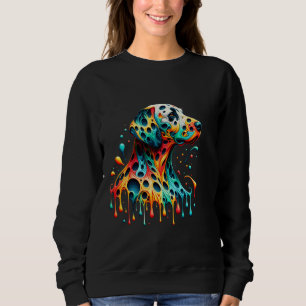 Dripping Paint Art Dalmatian Dalmatians Dal Dally Sweatshirt