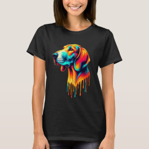 Dripping Paint Art English Foxhound T-Shirt