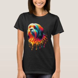 Dripping Paint Art Havanese Havaneses T-Shirt