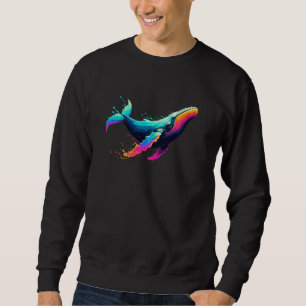 Dripping Paint Art Humpback Whale Humpback Whales Sweatshirt