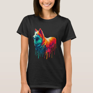 Dripping Paint Art Portuguese Podengo T-Shirt