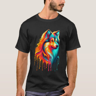 Dripping Paint Art Swedish Vallhund Västgötaspets T-Shirt