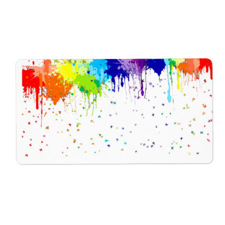 DRIPPING PAINT SHIPPING LABELS
