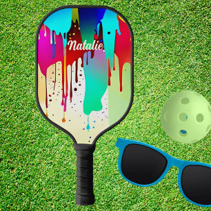 Dripping Paint Signature  Pickleball Paddle