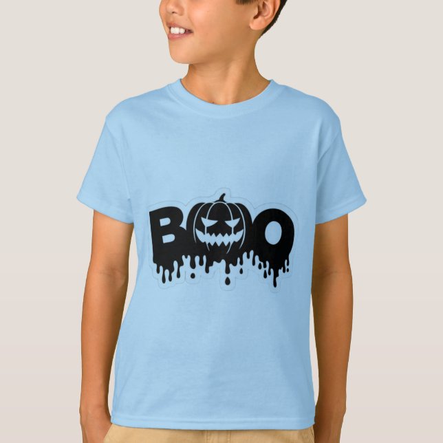 Dripping Pumpkin Scream Shadow Boys T-Shirt (Front)