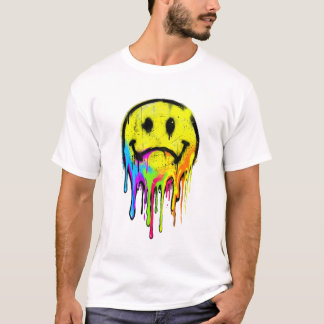 Dripping Rainbow Graffiti Smiley T-Shirt