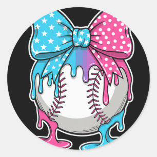 Dripping Sell Coquette Bow Soccer Drip Women Classic Round Sticker