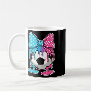 Dripping Soccer Coquette Bow Soccer Drip Coffee Mug