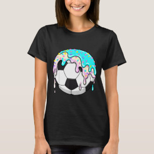 Dripping Soccer Ice Cream Drip Sport Sprinkles Mel T-Shirt