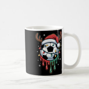 Dripping Soccer Ll Christmas Santa Hat Holiday  Coffee Mug