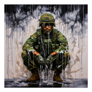Dripping Soldier Poster