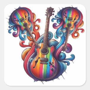 Dripping Sound Square Sticker