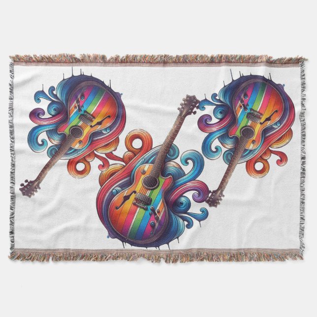 Dripping Sound Throw Blanket (Front)