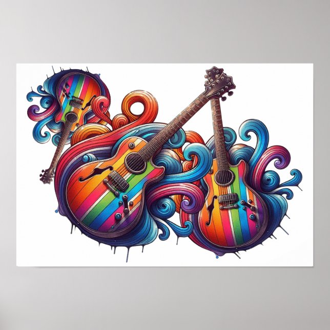 Dripping Sound Wood Wall Art (Front)
